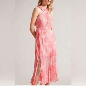 NWT Ted Baker London Elegant Pink Pleated Dress size 0